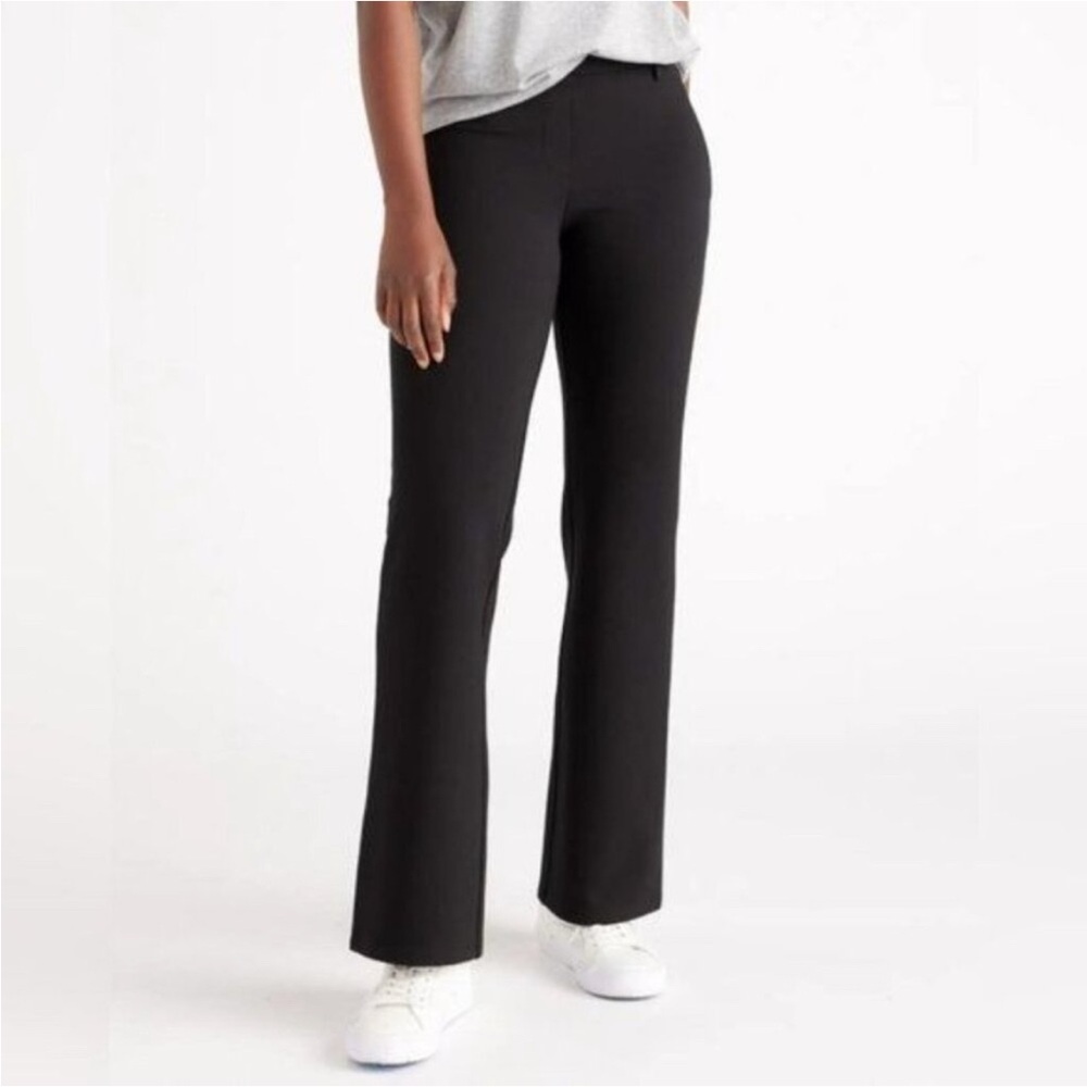 BNWT Quince Womens Ultra-Stretch Ponte Bootcut Pant Black Pull On L